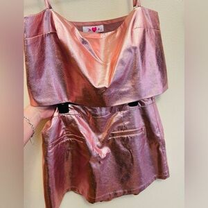 Buddy Love Metallic Pink Two-Piece Set